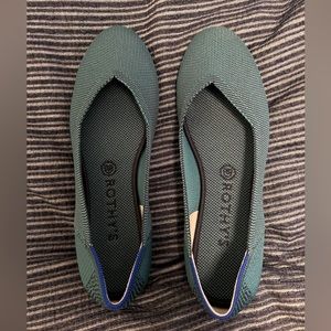 Spruce Python Green Rothy flats